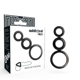 ADDICTED TOYS - RINGS SET FOR PENIS - SMOKED 2